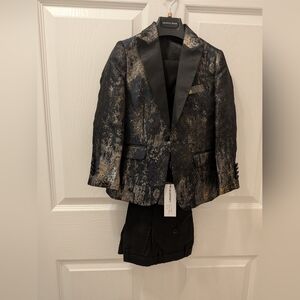 Geoffrey Beene Boys Size 5 3-Piece Suit Black Sparkle Suit